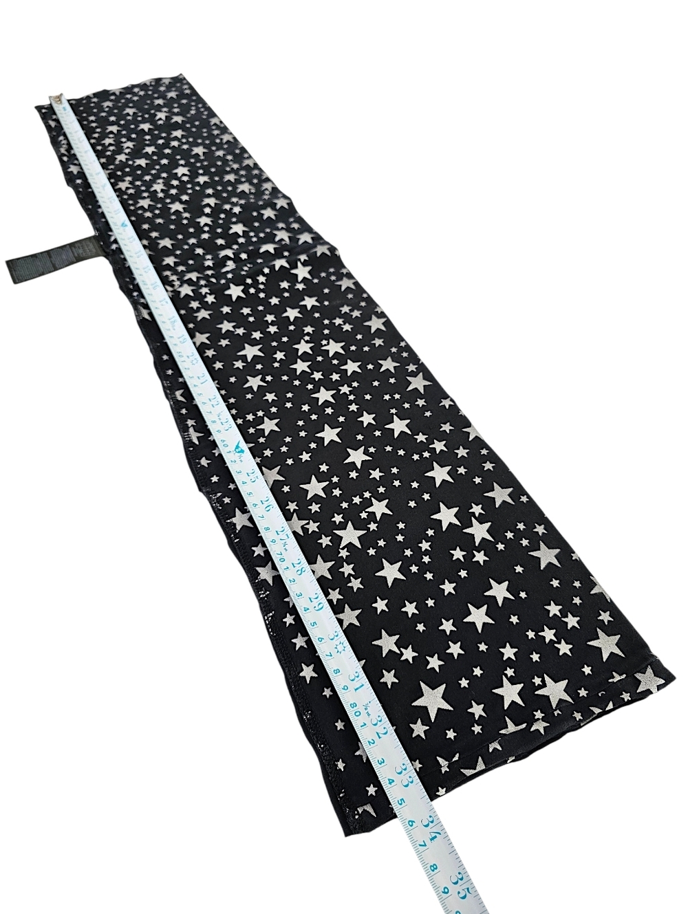 GUESS Upcycled Black Fabric with Silver Star Print - 1/2 Yard - Picture 10 of 12